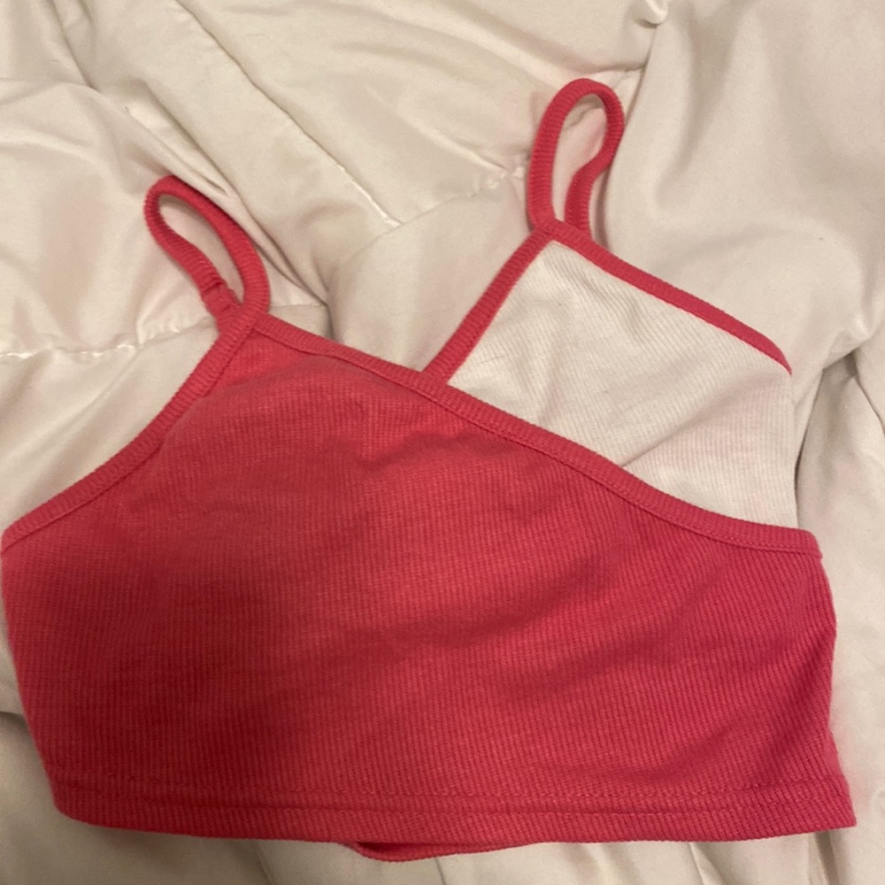 Pink and white Shein shirt size 8-9